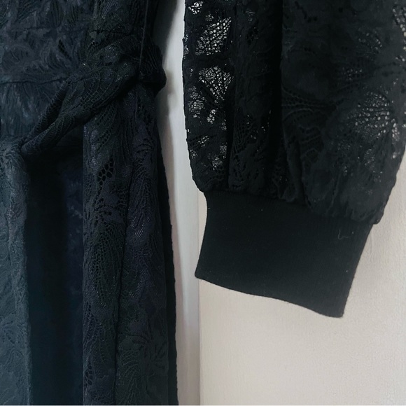 New! BCBG Lace Puff Sleeve Jumpsuit XXS - Picture 6 of 10